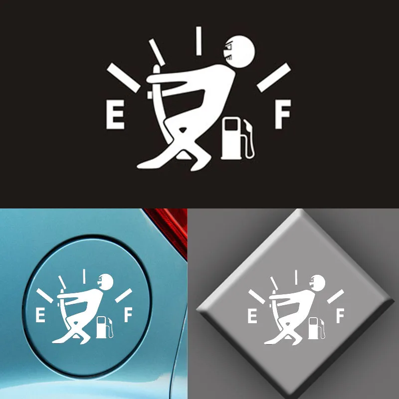 

10CM * 12CM funny car accessories high air consumption decal fuel table empty stickers vinyl JDM car stickers car styling