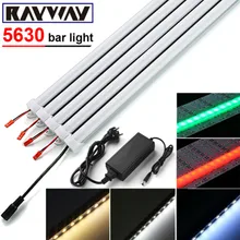 LED Strip Light Bar DC12V 36 leds SMD 5630 Hard Rigid LED Strip Light with U Aluminium shell + PC Cover+DC Connector+ 5A Adapter