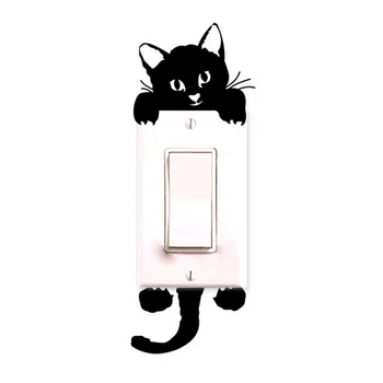KXAAXS Cute Cat Wall Stickers Light Switch Decor Decals PVC