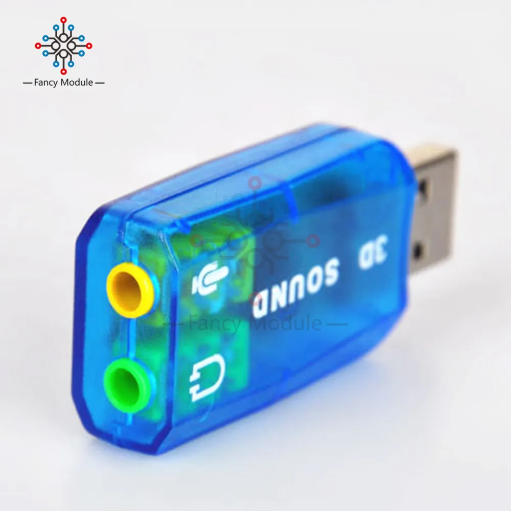 CM108 чипсет USB 2,0 для 3D Аудио Звуковая карта адаптер Виртуальный 5,1 канальный трек класс B усилитель мощности для микрофонной гарнитуры