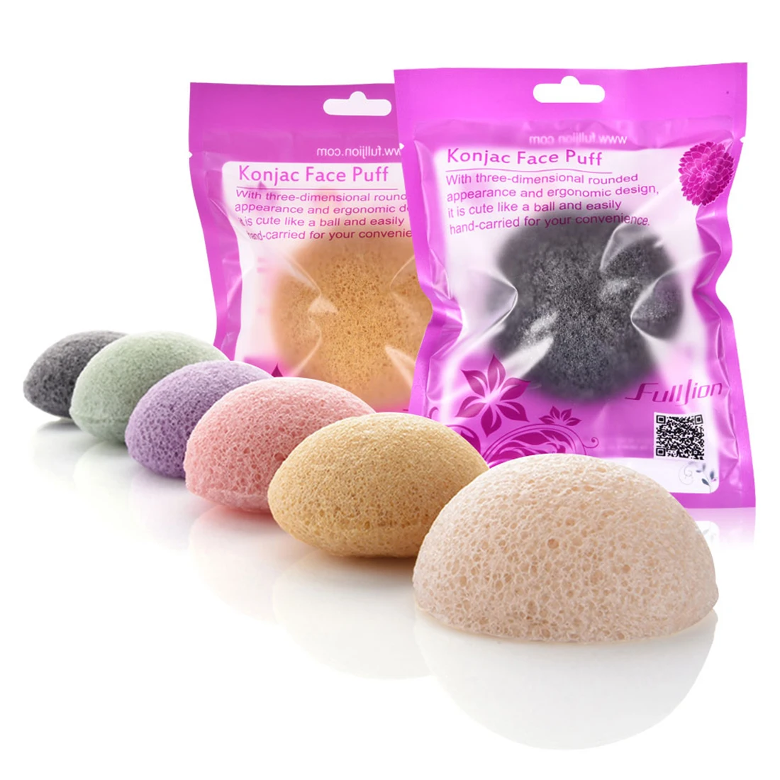 

Facial care powder gentle exfoliating oil control face ball bamboo charcoal cleansing konjac sponge wash face makeup tool