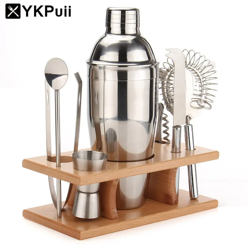 750ml Set of Stainless Steel Cocktail Drink Shaker Mixer Bar Wine Making Tool With Strainer Ice