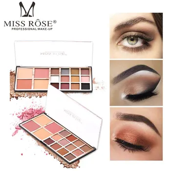 

MISS ROSE 2019 New Eye Shadow Makeup Palette Glitter Nude Pigment Eyeshadow Waterproof Cosmetic Palette Natural Women Beauty Eye