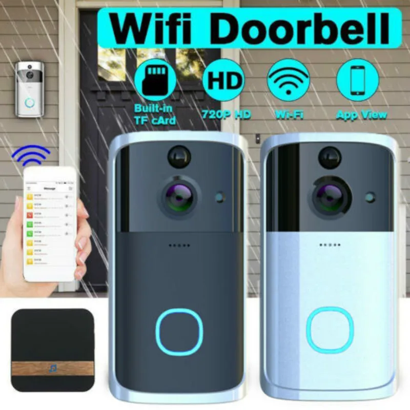 

Wireless Smart WiFi DoorBell IR Video Visual Ring Camera Intercom Home Security