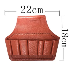 Sac à outils épais en cuir de vache, sac à outils de taille Portable avec 5/7 poches pour le technicien et l'organisateur d'outils d'électricien 