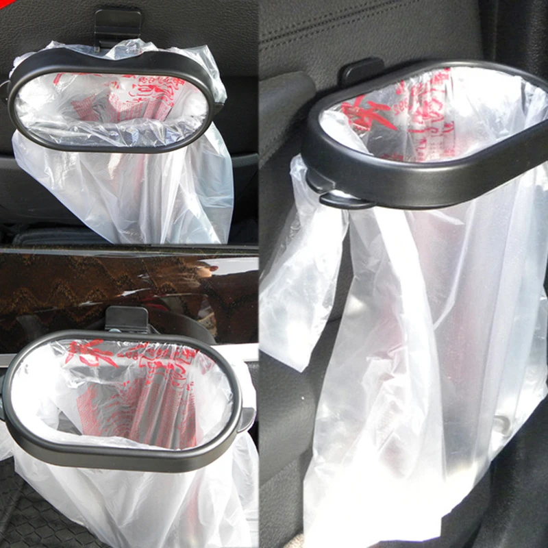 Car Garbage Bag Rack Holder Car Styling Trash Garbage Bag Hanger