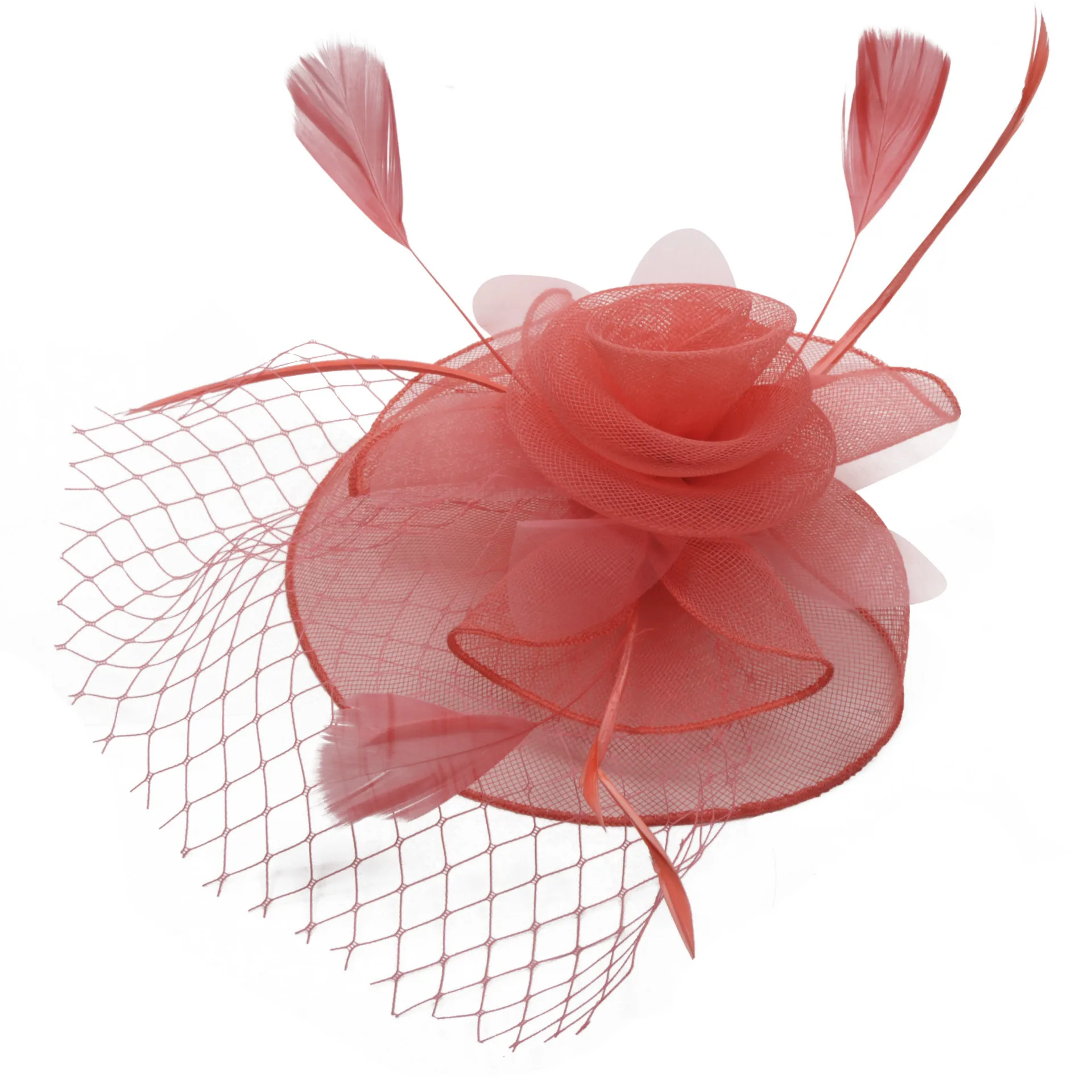 Flower Hair Comb Wedding Pearl Comb Bridal Fascinators And Hats Wedding Hats For Women Pink Rose Church Flower Cocktail White