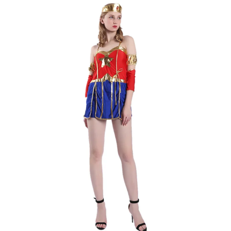 Фильм чудо-женщина косплей костюм нарядное платье Хэллоуин вечерние Супер Женский костюм платья Топы