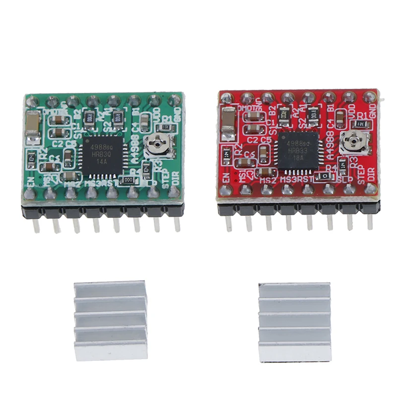 

3D A4988 Printer Stepstick Stepper Motor Driver Reprap 4 PCB Board Replace A4988 For 3D Printer Parts Ramps +1pcs Heatsink