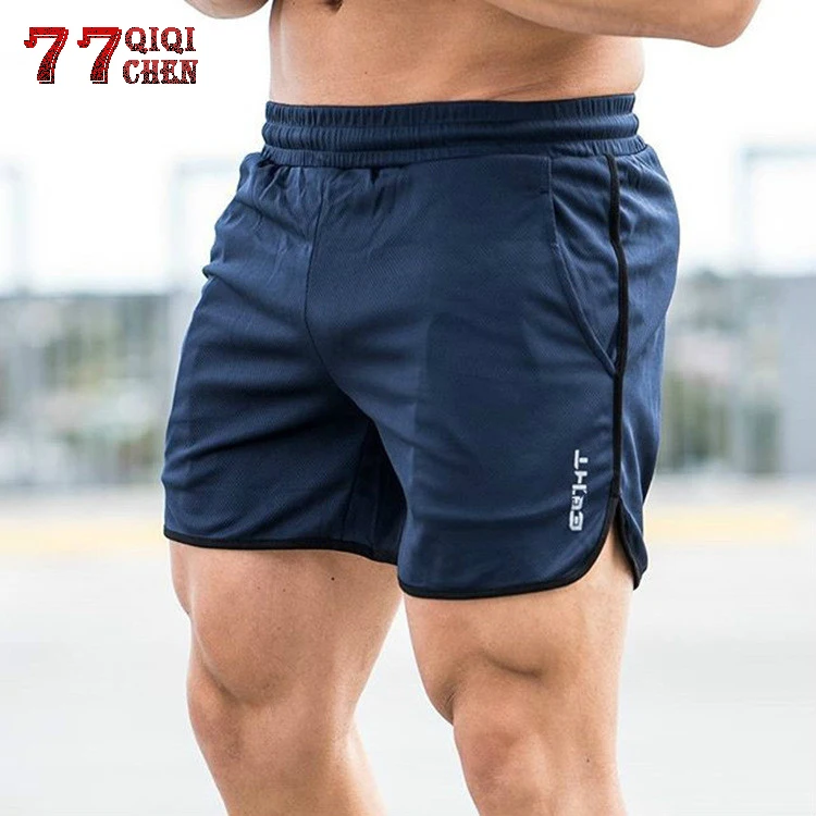 

Fitness Bodybuilding Shorts Man Summer elastic force Workout Male Breathable Quick Dry Sportswear Jogger Beach Short Pants
