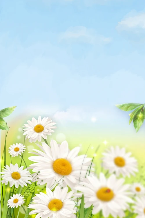 

Daisy Printed Spring Photo Backdrops Art Fabric Backdrop For Studio Children Photography Backgrounds D-9896