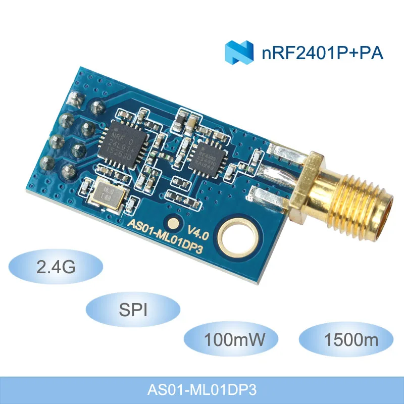 

2.4G Wireless RF Module NRF24L01+PA +LNA 1.5km NRF24L01 SPI Wireless Data Transmission Module 2.4Ghz rf Transmitter Receiver