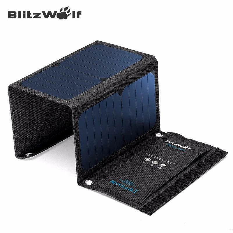 BlitzWolf 20W Solar Power Bank Solar Panel Portable