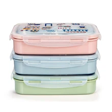 Нержавеющая сталь мультфильм дети Ланчбокс микроволновая пластиковая еда контейнер японский стиль Портативный Bento ланч бокс китайский столовый сервиз