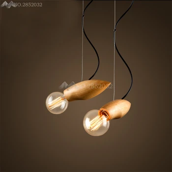 

JW Modern Creative Wooden Led Pendant Light Creative Wood Pendant Lamp Hanging Lamp Nordic Designer Light Deco Lighting Abajur