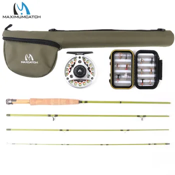 

Maximumcatch 2WT/3WT Graphite IM10 Fly Rod 3/4Sec Medium-fast Fly Fishing Rod For Small Stream/Trout Fly Rod Combo