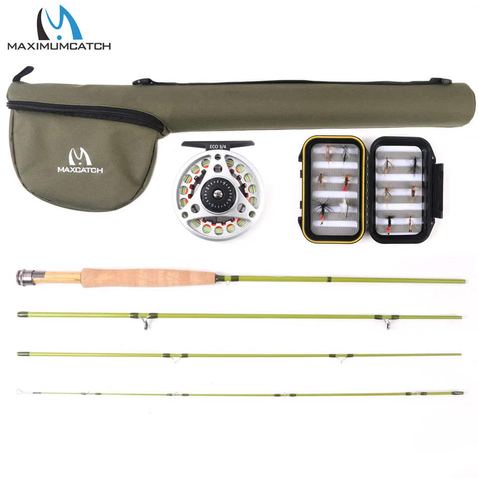 Maximumcatch 2WT/3WT графит IM10 Fly Rod 3/4Sec средняя скорость удочка для малого потока/форель