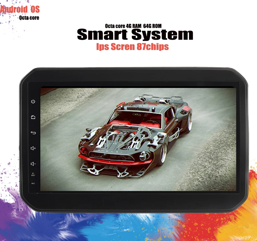 

9" IPS 4G Android 9.1 Octa Core 4GB RAM 64GB ROM Car DVD Player Stereo Radio GPS Navigation For Suzuki Ignis 2016-2018 Head Unit