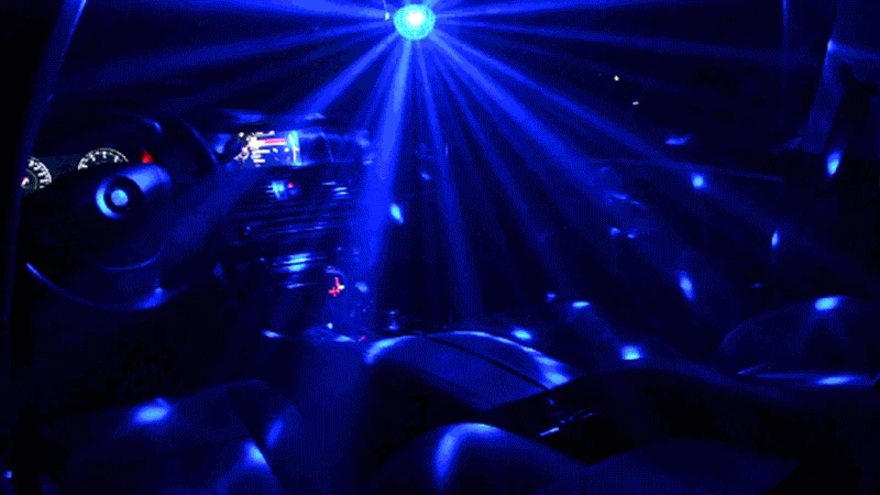 Автомобильная Музыка Голосовое управление RGB ED украшение атмосферу DJ лампа Лазерная вечерние диско-клуб красочный эффект Автомобильный свет USB зарядка