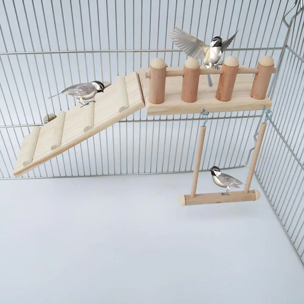 3 шт./лот набор игрушек попугай трамплин Лестничные Качели игрушка для хомяка шиншиллы измельчителя маленьких домашних животных