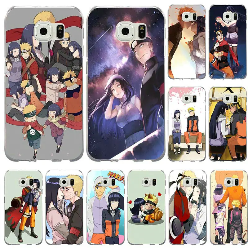 

For Samsung Galaxy Note 3 4 5 8 S3 S4 S5 Mini S6 S7 S8 S9 Edge Plus On5 On7 Soft TPU Phone Cases Naruto Uzumaki And Hinata Hyuga
