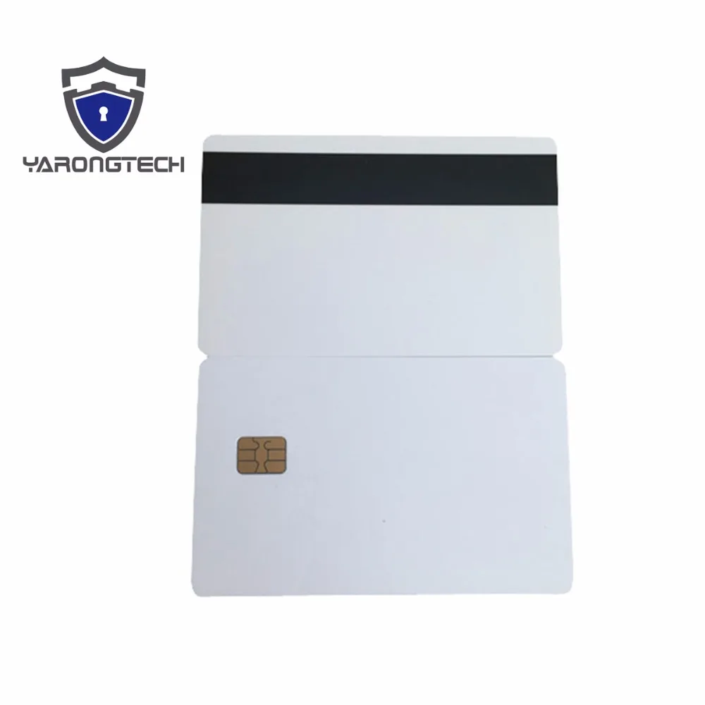 

10pcs White SLE4442 contact chip pvc smart card with Hico magnetic stripe