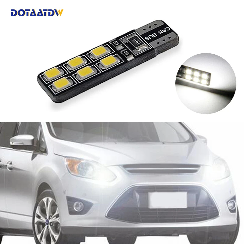 

1x T10 W5W LED Wedge Light Marker Lamps Bulb For Ford Focus 2 1 Fiesta Mondeo 4 3 Transit Fusion Kuga Ranger Mustang KA S-max