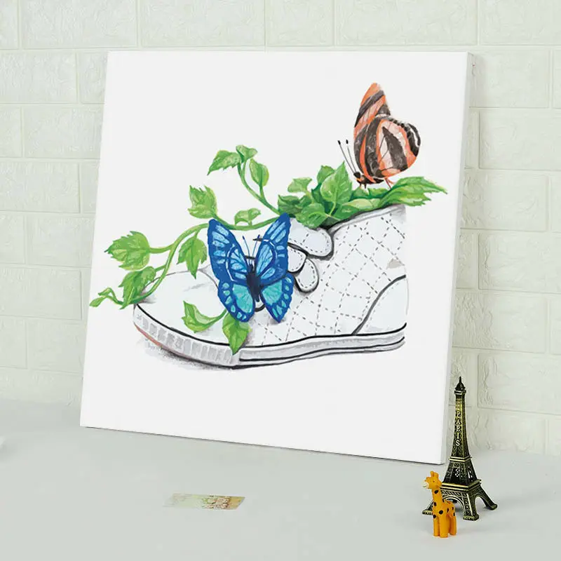 1287 Bricolage Peinture à Lhuile Dessin Animé Paysage Plage Ville Numérique Peinture Par Numéros Dessin Pratique Modulaire Peinture Cadeau Pour