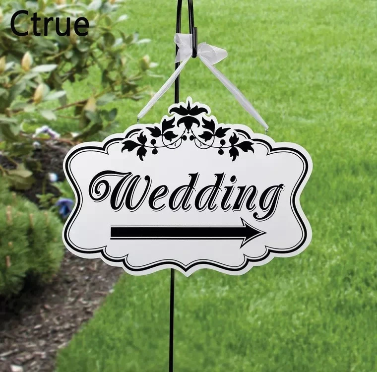 36X25cm Wooden Wedding Sign Vintage Party Direction Signs Hanging rustic wedding decoration centerpieces | Дом и сад
