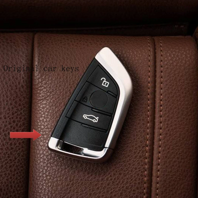 Новейший кожаный чехол для ключей BMW F20 F30 X3 X5 X6 X7 E34 E36 E90 3 кнопочный умный защитный