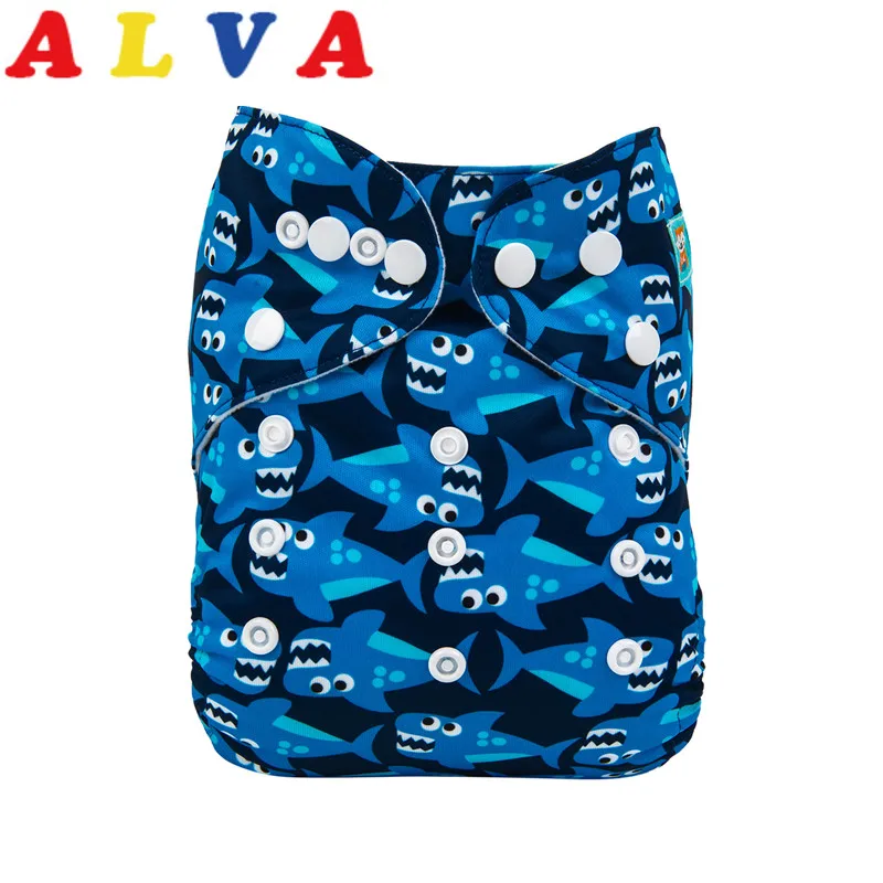 

New Arrival! ALVABABY Cloth Diapers Baby Reusable Cloth Nappy Printing with 1pc Microfiber Insert