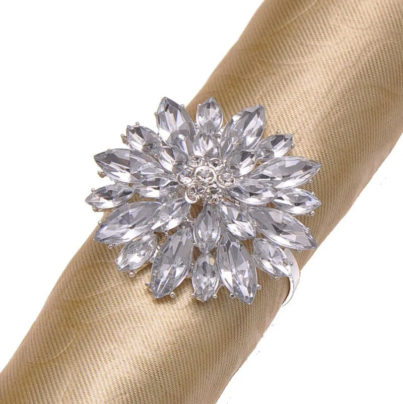 L0429-ring) 20 шт./лот лицо Размер: 46 мм, горный хрусталь кольца для салфеток для свадебного стола украшения, серебрение