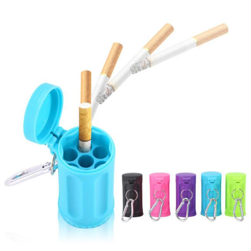 Durable Portable Mini Ashtray Pocket Ashtray Keychain Candy Color Car