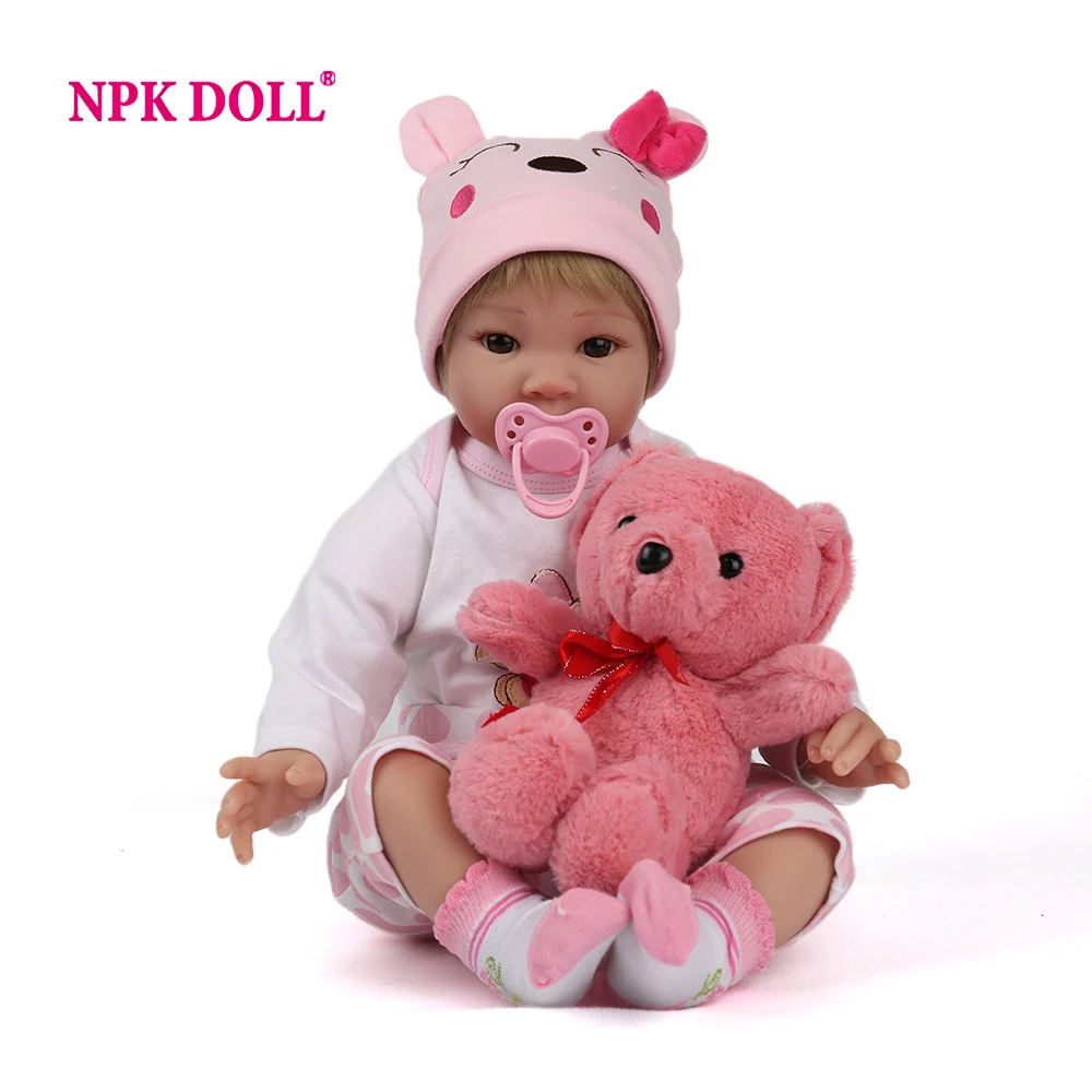 

NPKDOLL Baby Dolls 55 cm toys for children Realistic bebes reborn silicone lifelike silicone reborn baby dolls girls drop ship