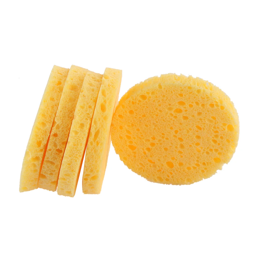 

10Pcs Facial Washing Sponge Natural Wood Pulp Sponge Cellulose Compress Cosmetic Puff Face Care Cleansing Makeup Remover Tools