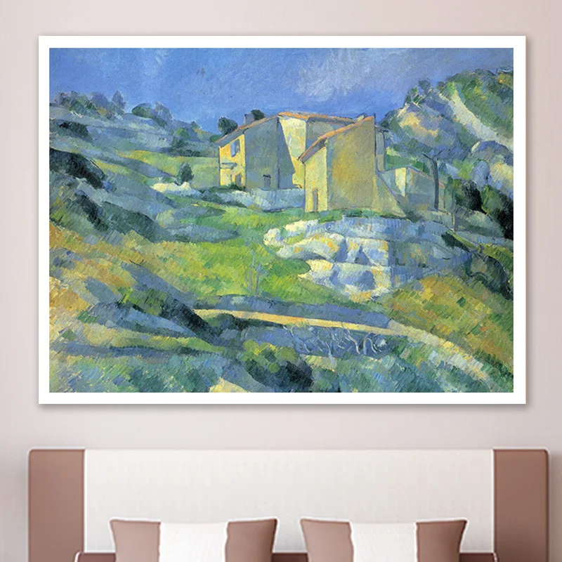 

diy painting by numbers Paul Cezanne Houses at the L'estaque impressionism living room dencorative paint adult hand drawing