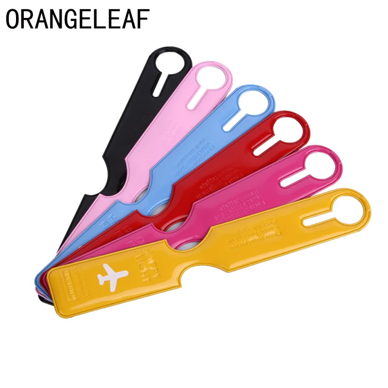 

Creative Airplane PVC Travel Luggage Cover ID Name Address Identify Tags Straps Suitcase Baggage Boarding Tag Travel Accessories
