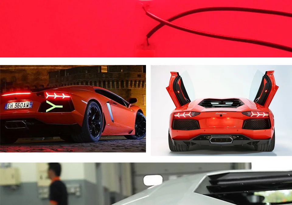 Red LED Light 12V 24V COB Lamp for DIY Car Stoplight Lighting Lamborghini Stop Lamp Bulb DC12-24V (12)
