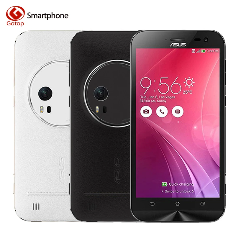 

Original ASUS ZenFone Zoom ZX551ML 4G Leather Cover Intel Atom Z3580 2.3GHz, 4GB 64GB 5.5 Inch Mobile Phones NFC 3x optical-zoom