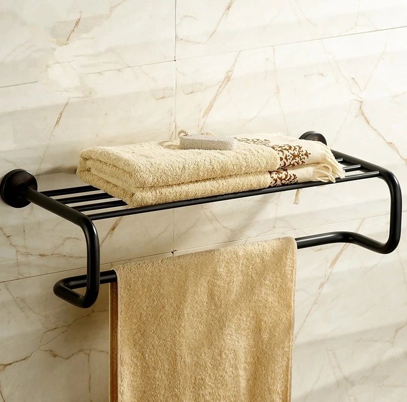 High Quality Brass Material Antique Black  Finish Design Towel Rack,Bathroom Accessories Towel Bars Shelf, Vintage Towel Holder