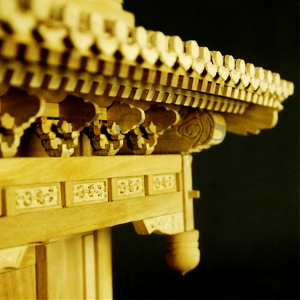 Китайская традиционная масштабная деревянная модель здания классическая деревянная сборка независимая колонна Цветочная подвеска ворота модельные наборы