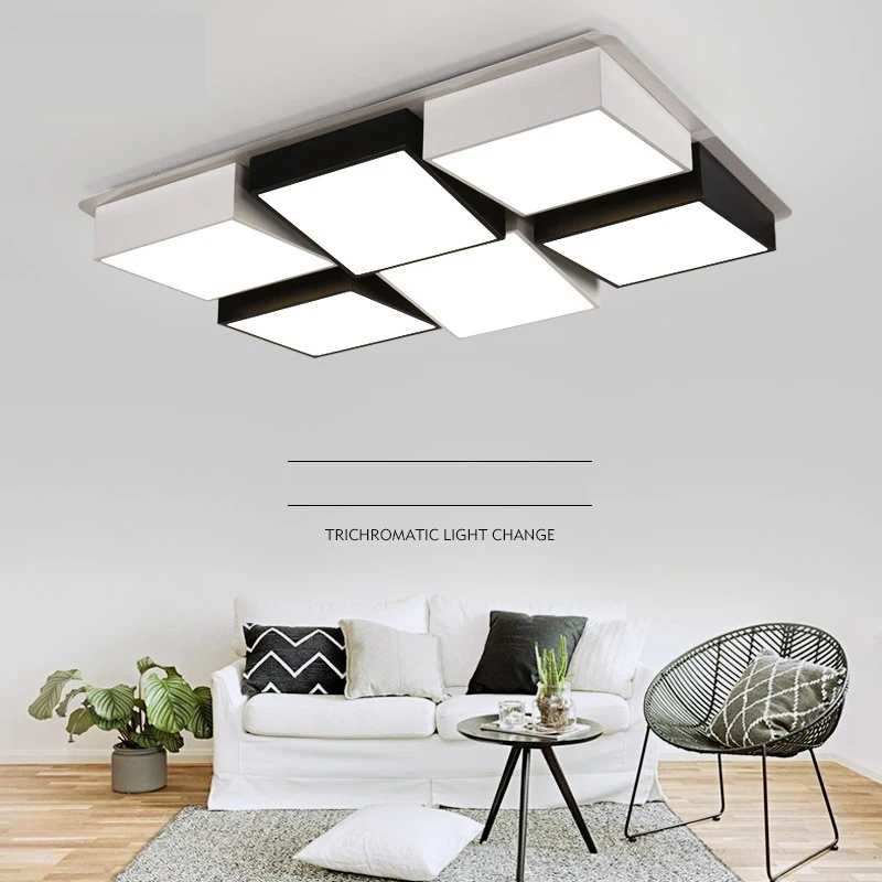 

Modern Simplicity Creative Personality Geometric Ceiling Light Nordic RC Dimming Lamp Indoor Lighting Bedroom / Living Room