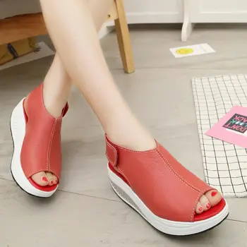 

Fish mouth platform sandals women ladies shoes women sandals 2020 new fashion convenient hook&loop summer casual shoes woman