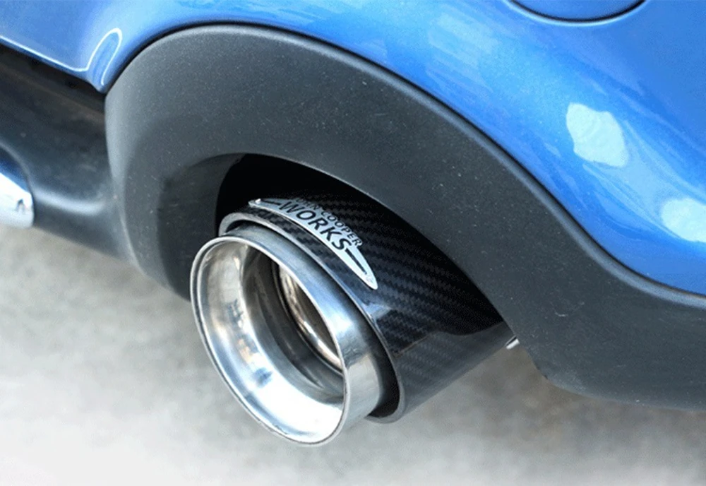 Для Mini Cooper One JCW S F55 F56 аксессуары для стайлинга автомобилей F56 углеродное волокно из нержавеющей стали выхлопные трубы глушитель наконечники крышка головы