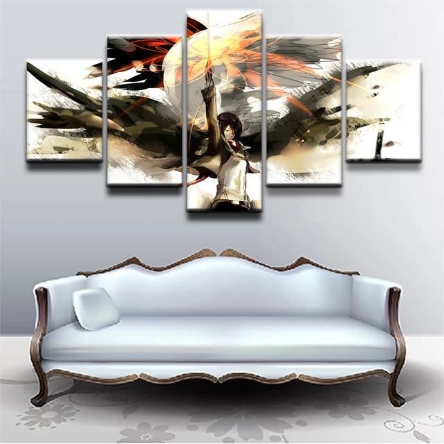 Best Offers Modular Canvas Paintings Wall Art Home Room Decor 5 Pieces Mikasa Ackerman Anime Attack on Titan Pictures HD Printed Poster Best Offers Modular Canvas Paintings Wall Art Home Room Decor 5 Pieces Mikasa Ackerman Anime Attack on Titan Pictures HD Printed Poster