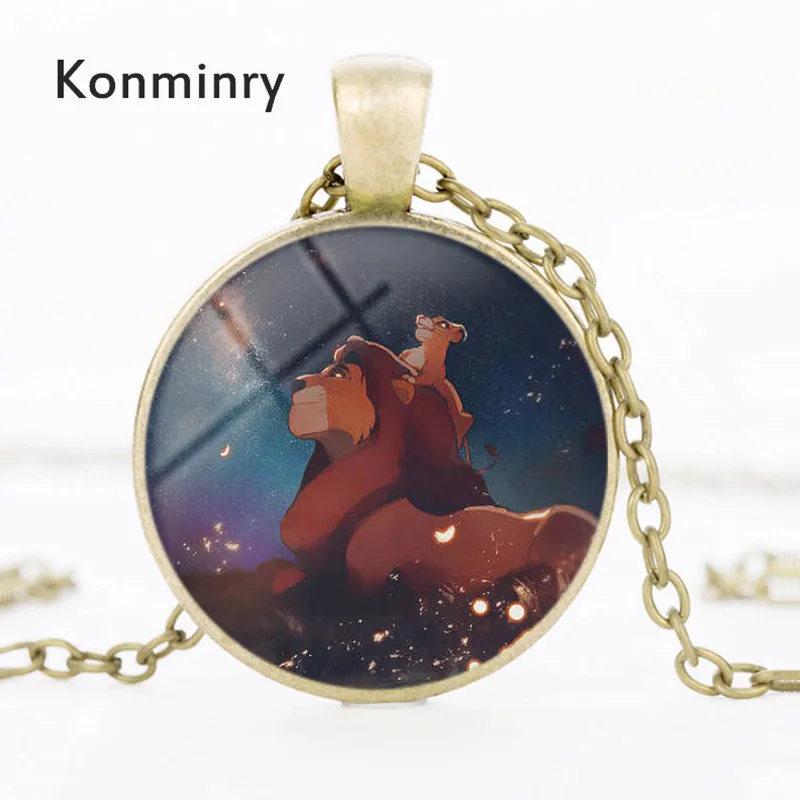 Модное бронзовое ожерелье Konminry с подвеской в виде льва для женщин и мужчин