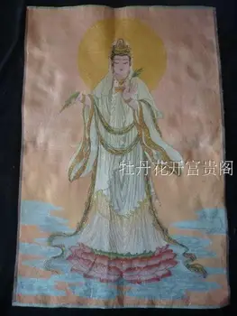 

Chinese Antique collection the Thangka embroidery Goddess of mercy diagram /7