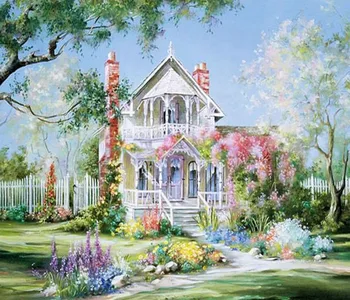 

5d diy diamond painting Landscape Villa embroidery with beads diamond pattern needlework picture of rhinestones Scenery