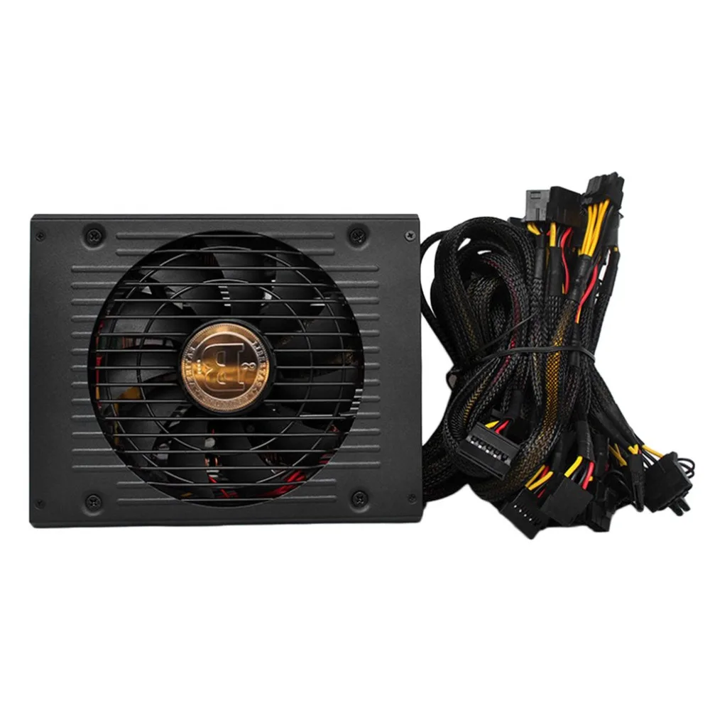 

High Efficiency Rated 1800W Miner Power Supply All Wire with Net for PC Mining Miner Machine with Low Noise Cooling Fan