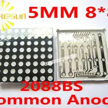 50 шт. x 5 мм 8X8 Красный общий анод/катод 60*60 СВЕТОДИОДНЫЙ матричный цифровой Модуль 2088BS 2088AS светодиодный модуль дисплея